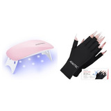 Aokitec Uv Light With Uv Gloves For Nails - Mini Uv Led Nail