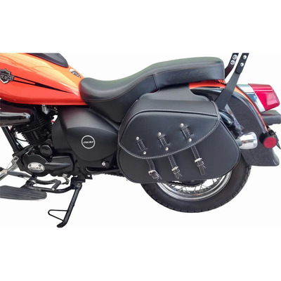 Alforjas Impermeables 40L Piel Sintética Para Italika TC250 Chopper | Meses sin interés