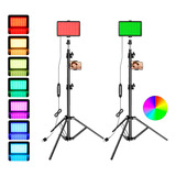 Set De 2 Luces Led Rgb Para Fotografía Y Video Tripode