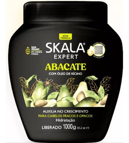 Mascara Skala Abacate Palta Bomba De Vitaminas Vegana 1kg