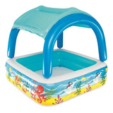 Piscina Inflable Con Toldo 1,40x1,40x1,14m Bestway