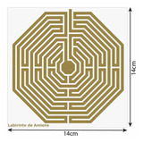 Placa Labirinto De Amiens Radiestesia Radiônica 14x14 (cm)