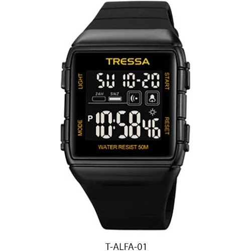 Reloj Unisex Tressa Alfa Wr50 Digital Luz Cronómetro