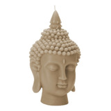 Vela Decorativa Escultura Buda 22cm Bege