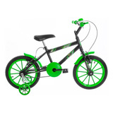 Bicicleta Ultra Kids Aro 16 - Preto+verde