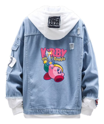 Chamarra De Mezclilla Con Estampado De Estilo Moderno Kirby