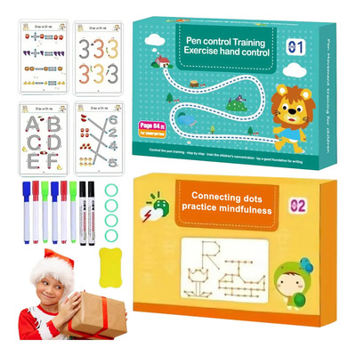 Juego De 2 Libros Mágicos Juguete Educativos Montessori Niño Azul
