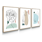 Quadro Decorativo Minimalista Traço Feminino Sala Quarto