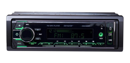 Radio De Auto Aiwa Aw-5880 Usb Sd Aux Bluetooth Negro