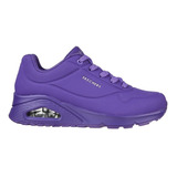 Tenis Skechers Uno-night  Morado Dama Comodo Ligero 73667