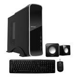 Kit Gabinete Kelyx Lc727-08a Slim +teclado+mouse+parlantes