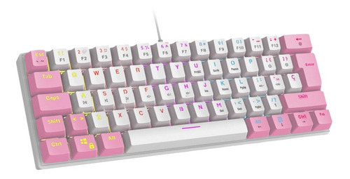 Teclado Mecánico Gamer 60% Ocelot Creators Ergonómico Rgb