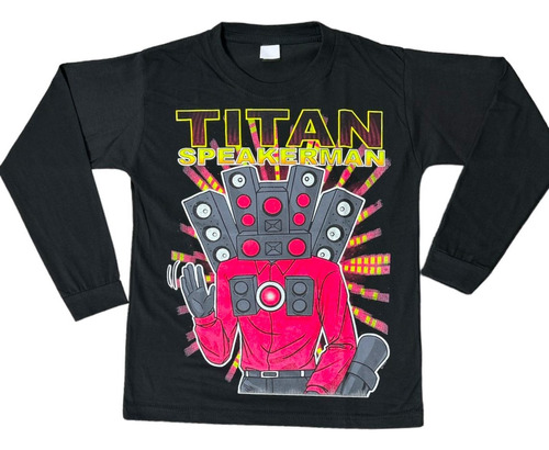 Remera Manga Larga Titan Speakerman Skibidi Toilet Reflex