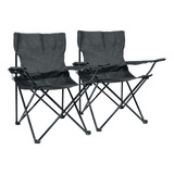 Set X2 Sillones Sillón Director Camping Plegable + Bolsa Ct