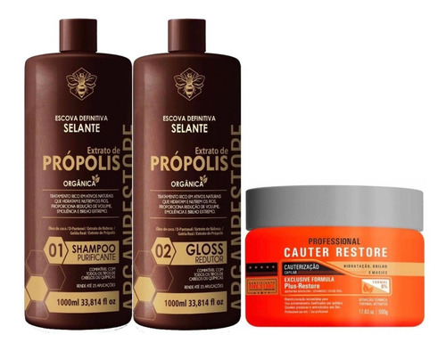 Selagem Argan Restore Própolis + Cauterização Cauter Restore