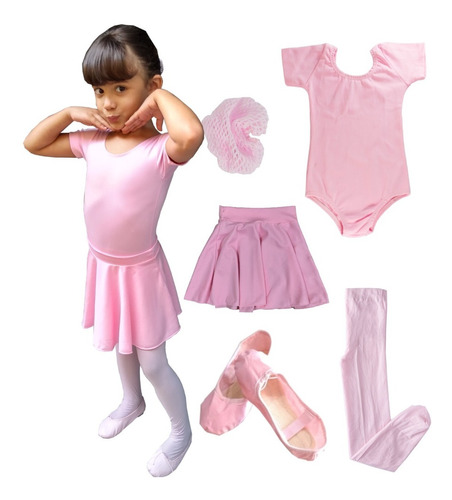 Bailarina De Balé Roupa Kit Completo Ballet Infantil