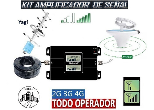 Kit Antena Amplificador Doble Banda 3g 4g Señal Celular Urba