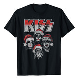 Camiseta Kiss Navidad - Banda Rock Festiva Unisex