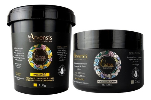 Kit Cachos Arvensis Geleia Alta Fix.250g E Mascara 2x1 450g