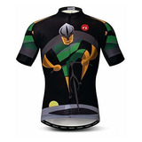 Men Cycling Jersey Skull Bike Short Sleeve Tops Quick-dry Re