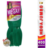 Super Jumbão Mega Jumbo Cabelo Para Trança Dsoar Hair 400 Gr Cor Verde