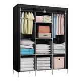 Guarda Roupa Dobrável Organizador De Roupa Decoteam Preto