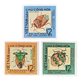 Vietnam Insectos, Serie Sc 360-362 Sin Dent 1965 Mint L18169