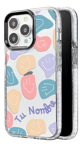 Funda Para iPhone Tu Nombre Happy Faces Para Mujer