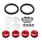 Kit Sujeta Paragolpe X2 Unidades Tuning Deportivo Rojo