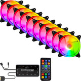 10 Fan 120mm Ventoinha Pc Cooler Rgb Controladora E Controle