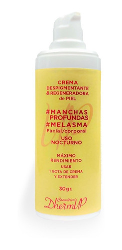 Crema Despigmentante Manchas Profundas, Melasma, Pecas 30gr.