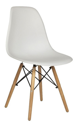  Silla Holly Estilo Eames Para Comedor Color Blanco