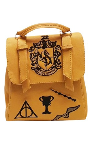 Mochila Harry Potter Hufflepuff Escuela Color Amarillo