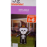 Inflable Halloween Skeleton Luz Led 1.22m  