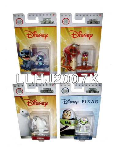 Lote 4 Figuras Disney Nano Metalfigs Baf