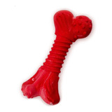 Hueso De Juguete Masticable Resistente Para Perro 23.3 Cm Color Rojo
