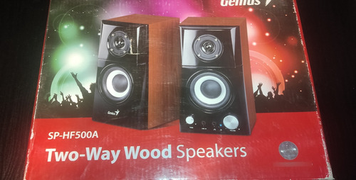 Parlantes Genius Sp-hf500a Ii 14 Watts 2.0 Madera