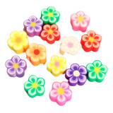 20 Flores Fimo Pasantes Surtido De Tamaños Y Colores