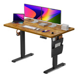 Totnz Standing Desk Adjustable Height, Electric Standing De. Color Rustic