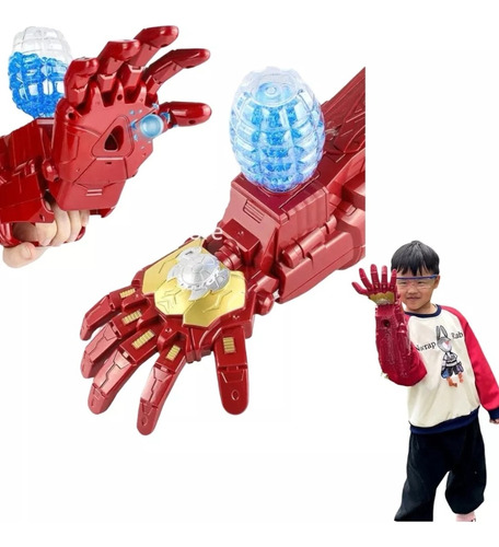 Lanzador Bolas Hidrogel Recagable Iron Man + 10000 Tiros