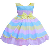 Vestido Infantil Unicórnio Arco Iris