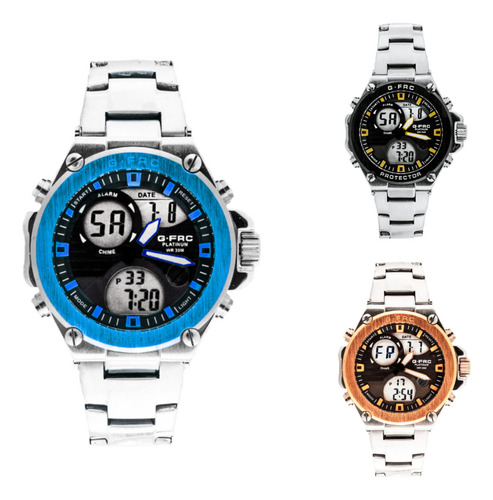 Reloj G-force Original Al165 Digital Acero Hombre + Estuche