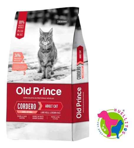 Old Prince Gato Cordero Adulto X 3kg - Huellitas Pet Shop