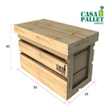 Caixote Com Tampo Lixado Casa Com Pallet