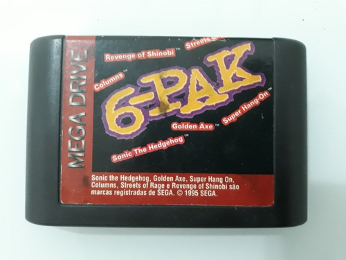 Cartucho Sega 6 Pak (seis Jogos) Sega Mega Drive Genesis 