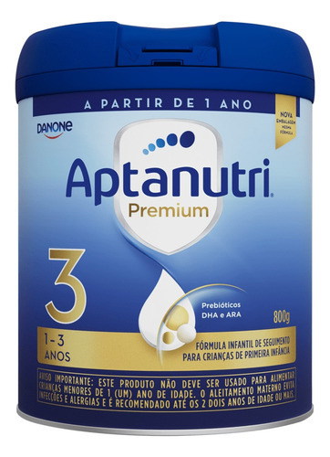 Fórmula Infantil Danone Aptanutri Premium 3 800g 12 Meses A 3 Anos