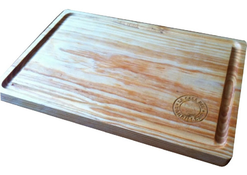 Plato Tabla Madera Carnes Asado 19x30cm Jgo 30 Pzas C/logo