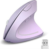 Asoyiol Ratón Ergonómico Inalámbrico, Ratón Vertical Morado