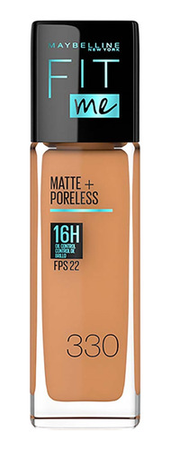 Base Líquida Fit Me Matte Poreless 16h 30 Ml 330 Toffee