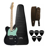 Guitarra Michael Telecaster Gm 385n Mbk Metallic Black 